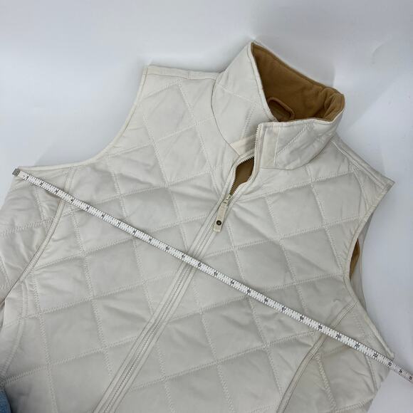 Coldwater Creek 2-Piece Turtleneck and Quilted Vest Size 1X Cream & Golden Ochre - Picture 6 of 13
